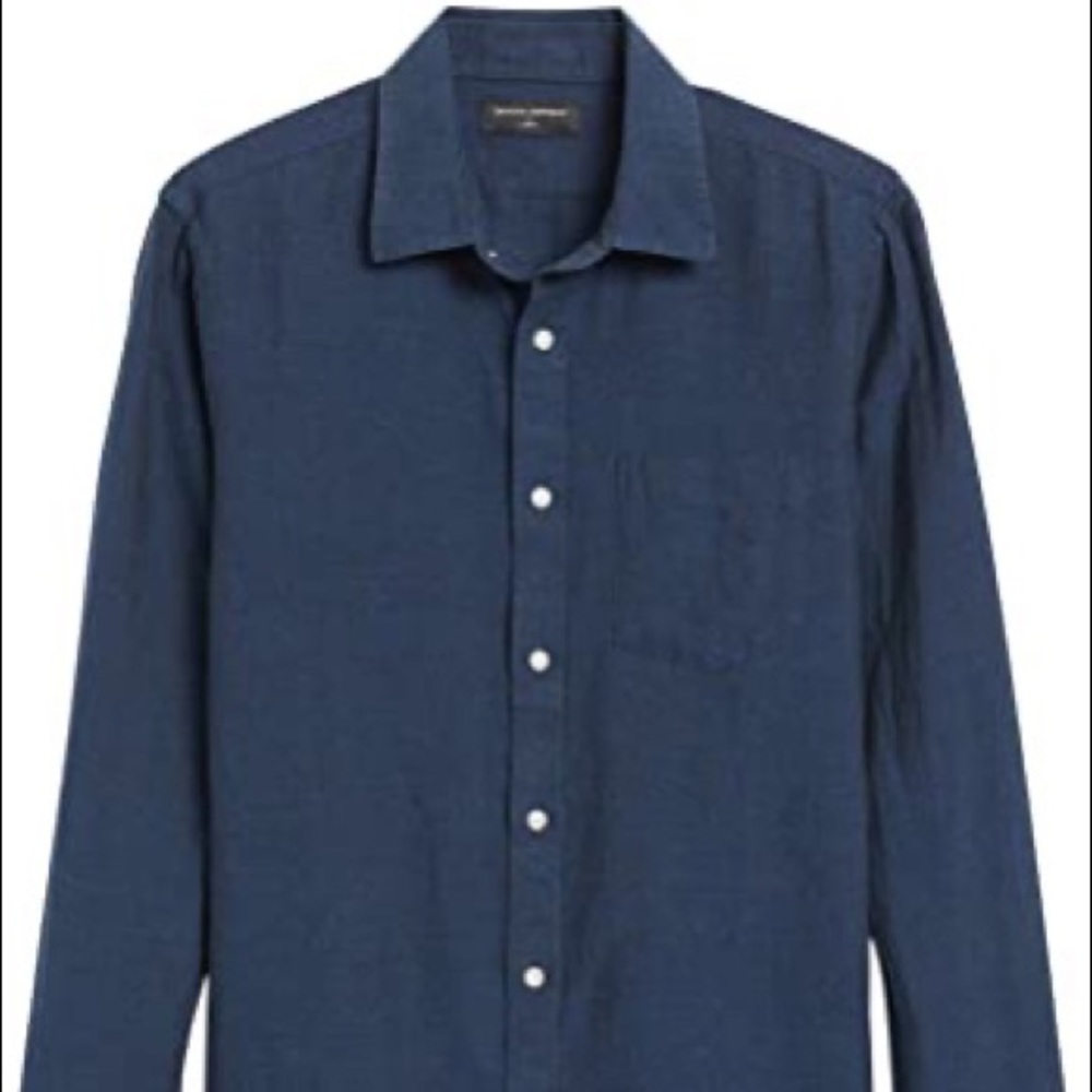 Banana Republic Navy Button Up Shirt